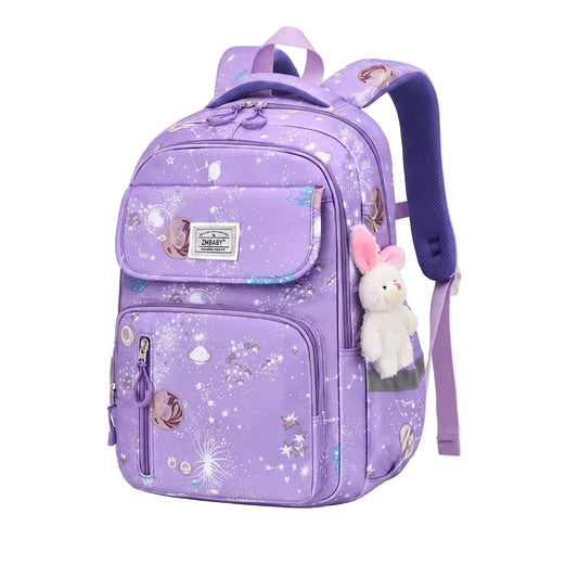 Kids Backpack - Space Print - Reflective Safety Strip