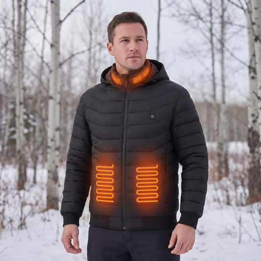 Heated Jacket for Men & Women - 9 Heat Zones - Waterproof & USB Powered