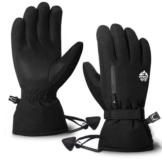 Waterproof Ski Gloves - Touchscreen - Adjustable Wrist Strap