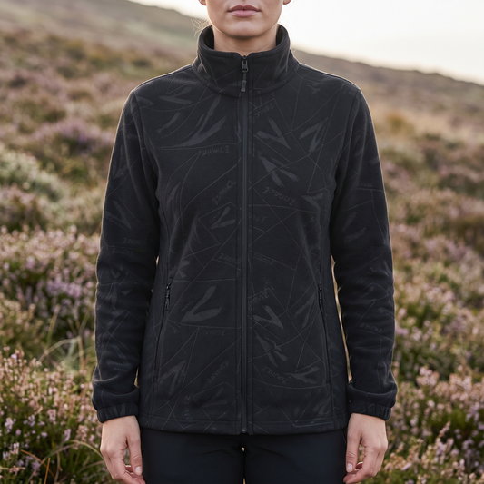 Women's Fleece Jacket - Soft Full-Zip with Stand Collar - Two Zip Pockets