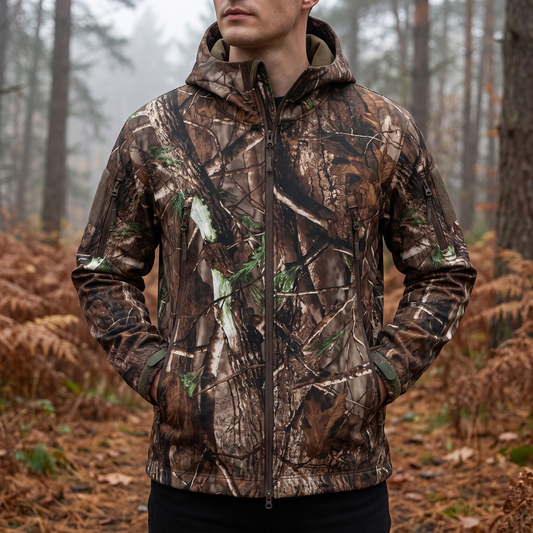 Men's Camo Hunting Jacket - Waterproof - Windproof