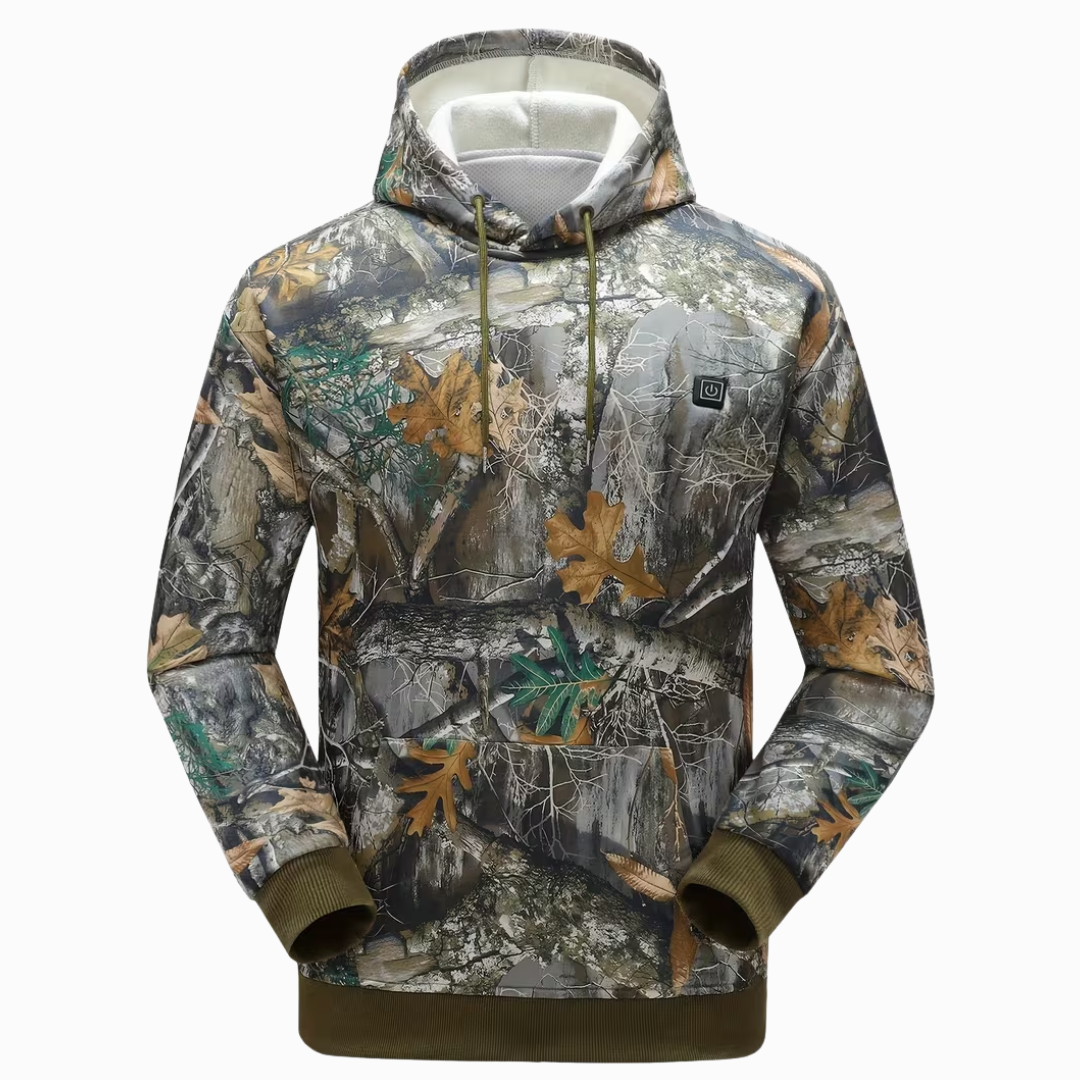 Camouflage Heated Sweatshirt – 7 Heating Zones – 3-Level Control