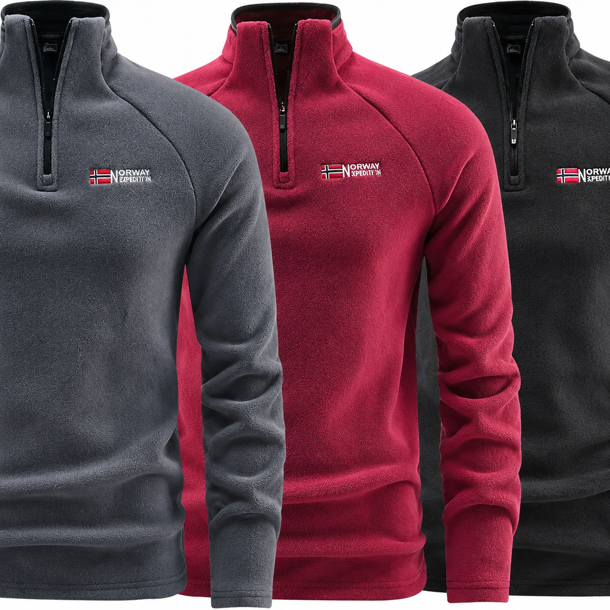 Fleece Pullover - Half-Zip - Stand Collar