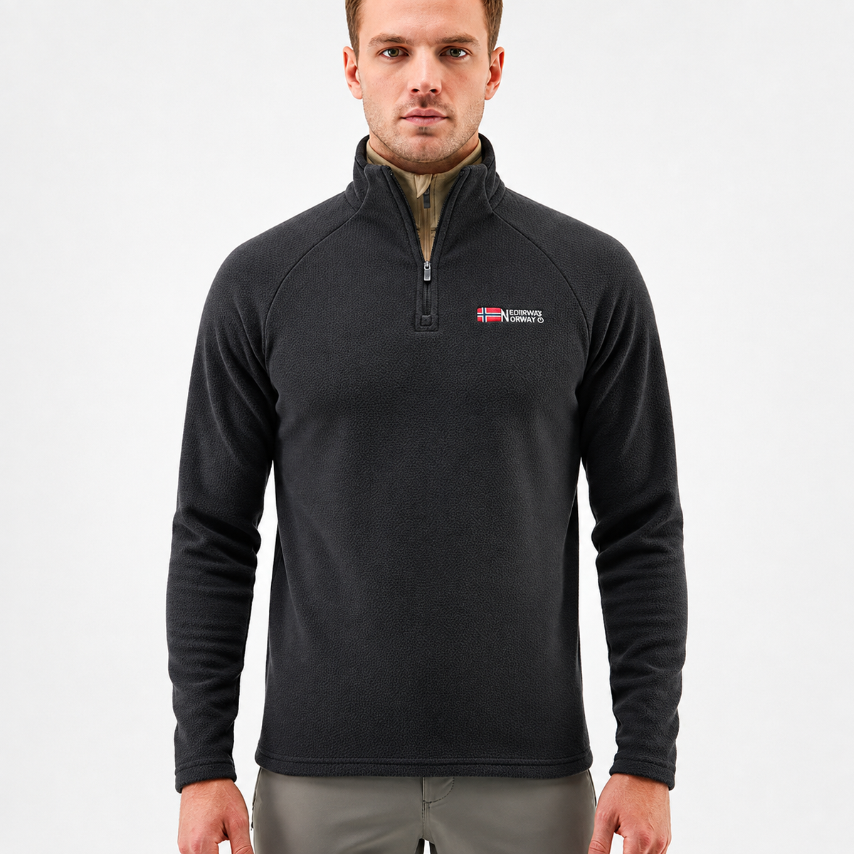 Fleece Pullover - Half-Zip - Stand Collar