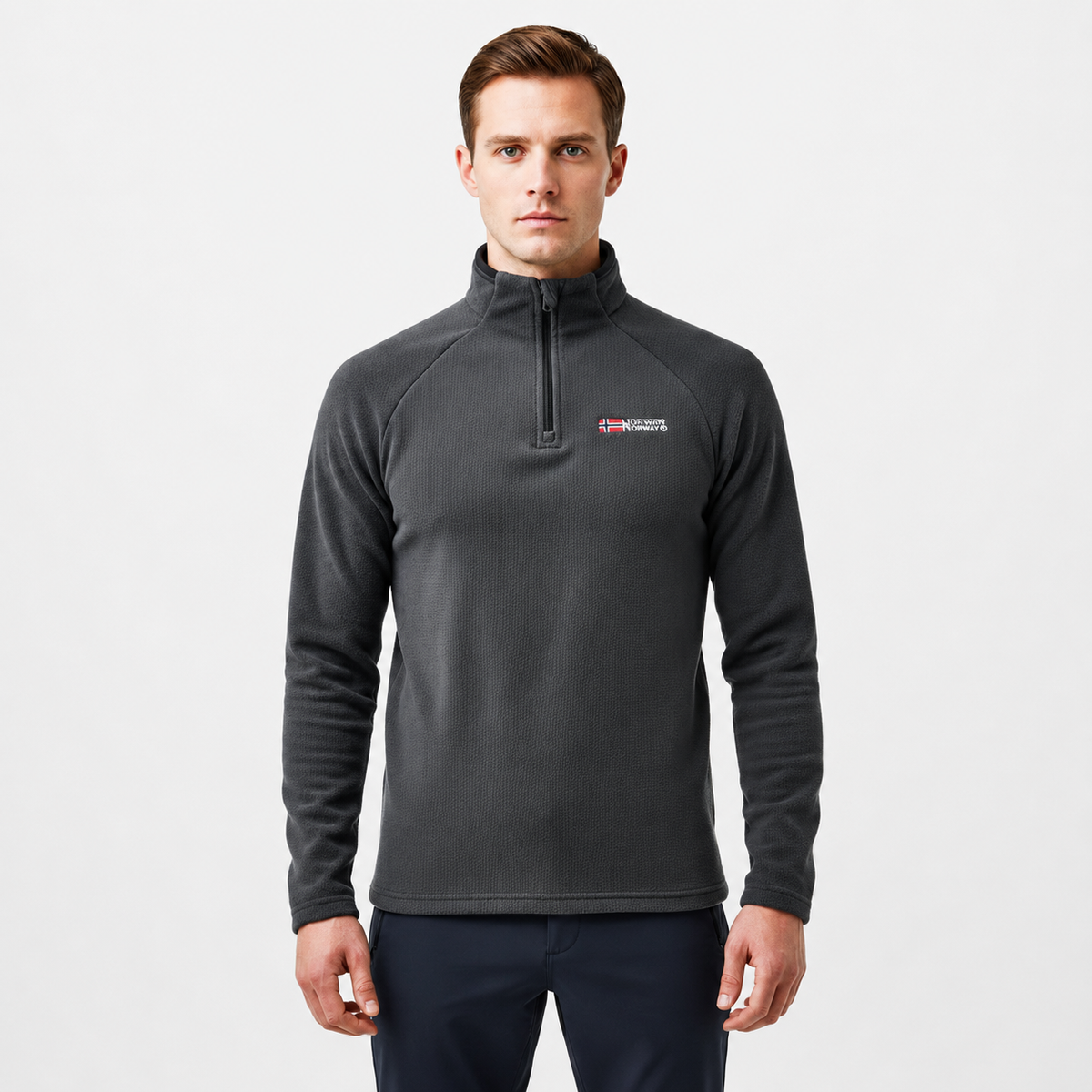 Fleece Pullover - Half-Zip - Stand Collar