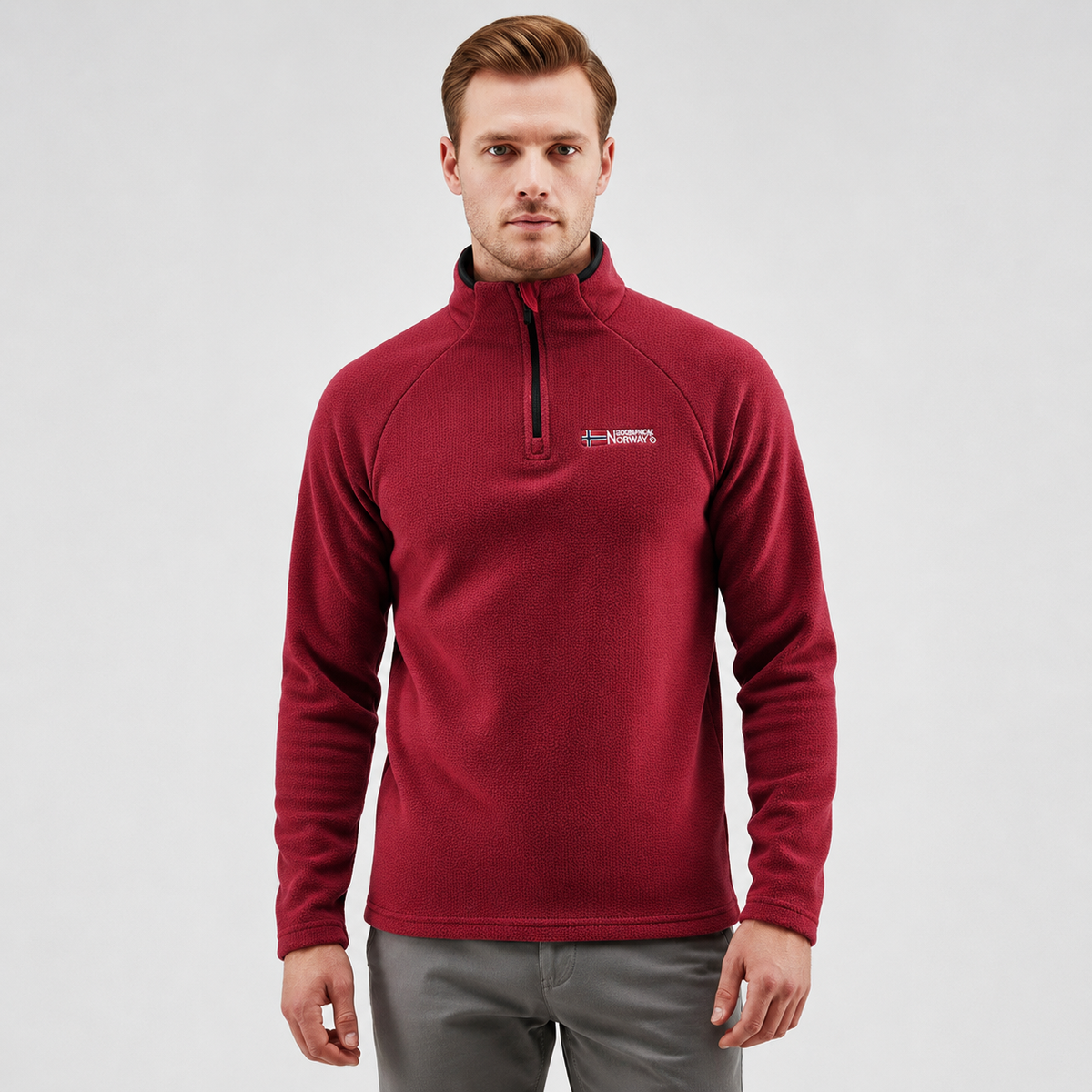 Fleece Pullover - Half-Zip - Stand Collar