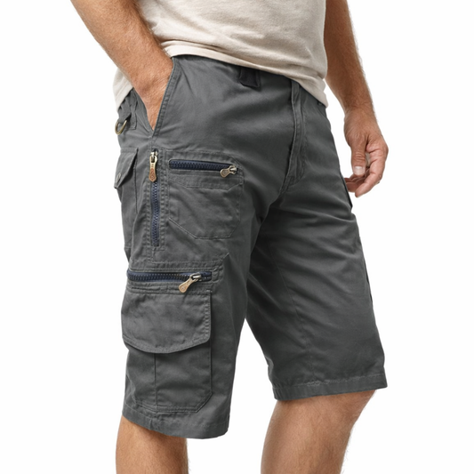 Men’s Cargo Shorts – Multi-Zip Pockets – Quick-Dry