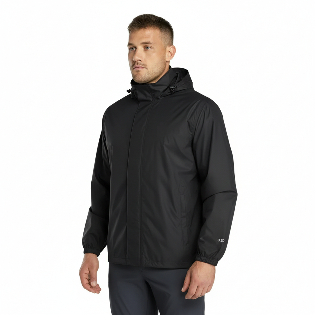 Men’s Rain Jacket – Lightweight with Hood – Waterproof Windbreaker