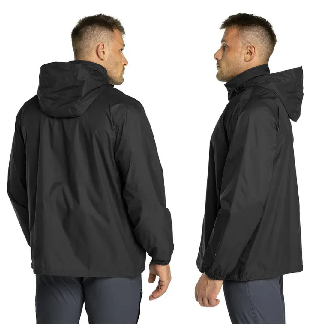 Men’s Rain Jacket – Lightweight with Hood – Waterproof Windbreaker