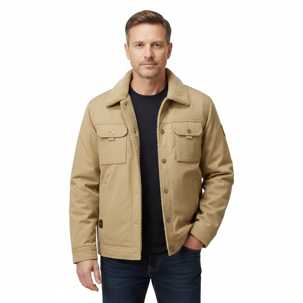 Sherpa-Lined Jacket - Durable & Warm