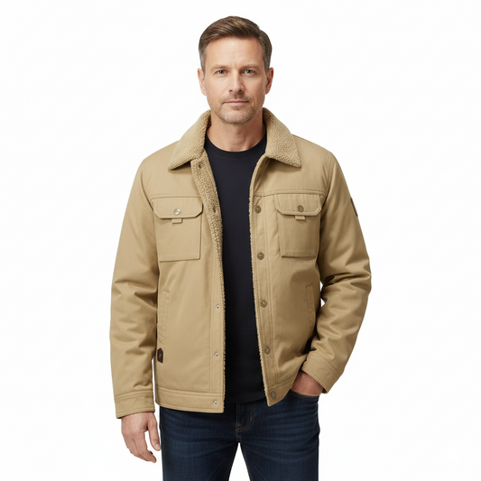 Sherpa-Lined Jacket - Durable & Warm