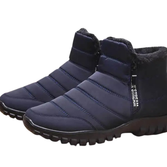 Men's Winter Boots - Waterproof & Side-Zip - Non-Slip Sole