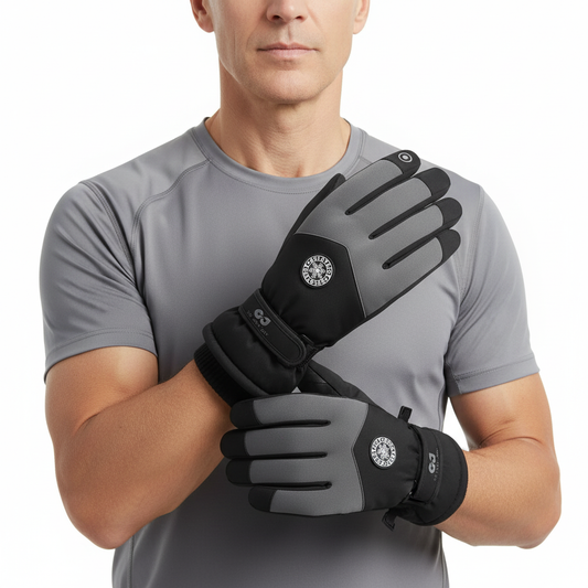 Waterproof Ski Gloves - Touchscreen & Fleece Lined - Non-Slip Grip
