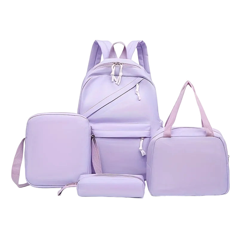 Girls Backpack Set - 4-in-1 with Crossbody Bag and Pencil Case