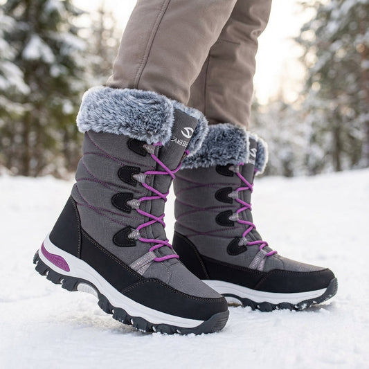 Women's Winter Snow Boots - Waterproof & Insulated - Non-Slip Grip
