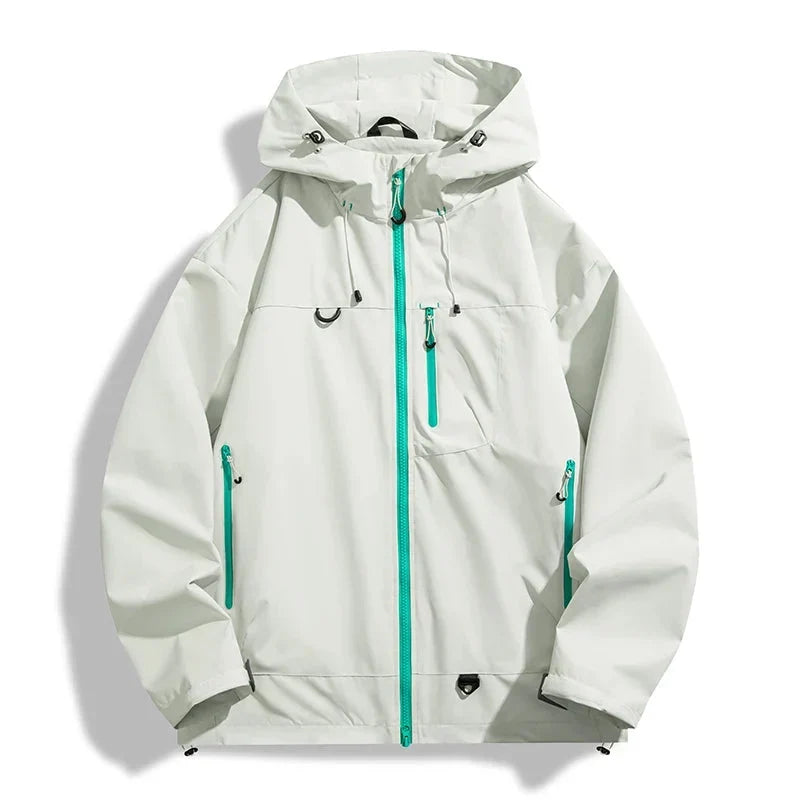 Unisex Rain Jacket - Waterproof & Windproof - Adjustable Hood