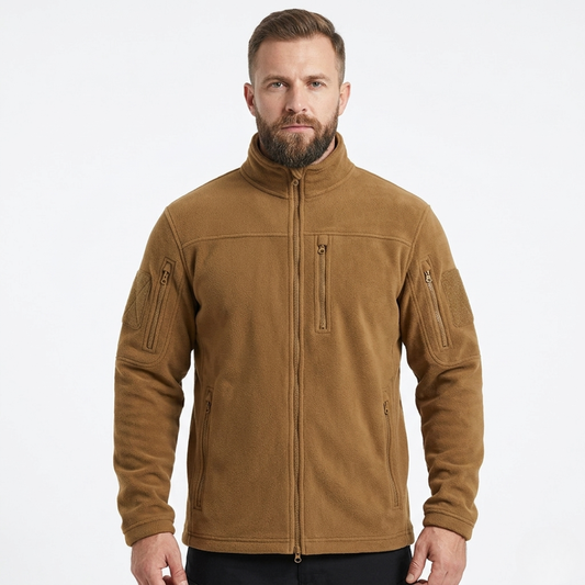 Men's Fleece Jacket - Windproof & Warm - Tactical Full Zip