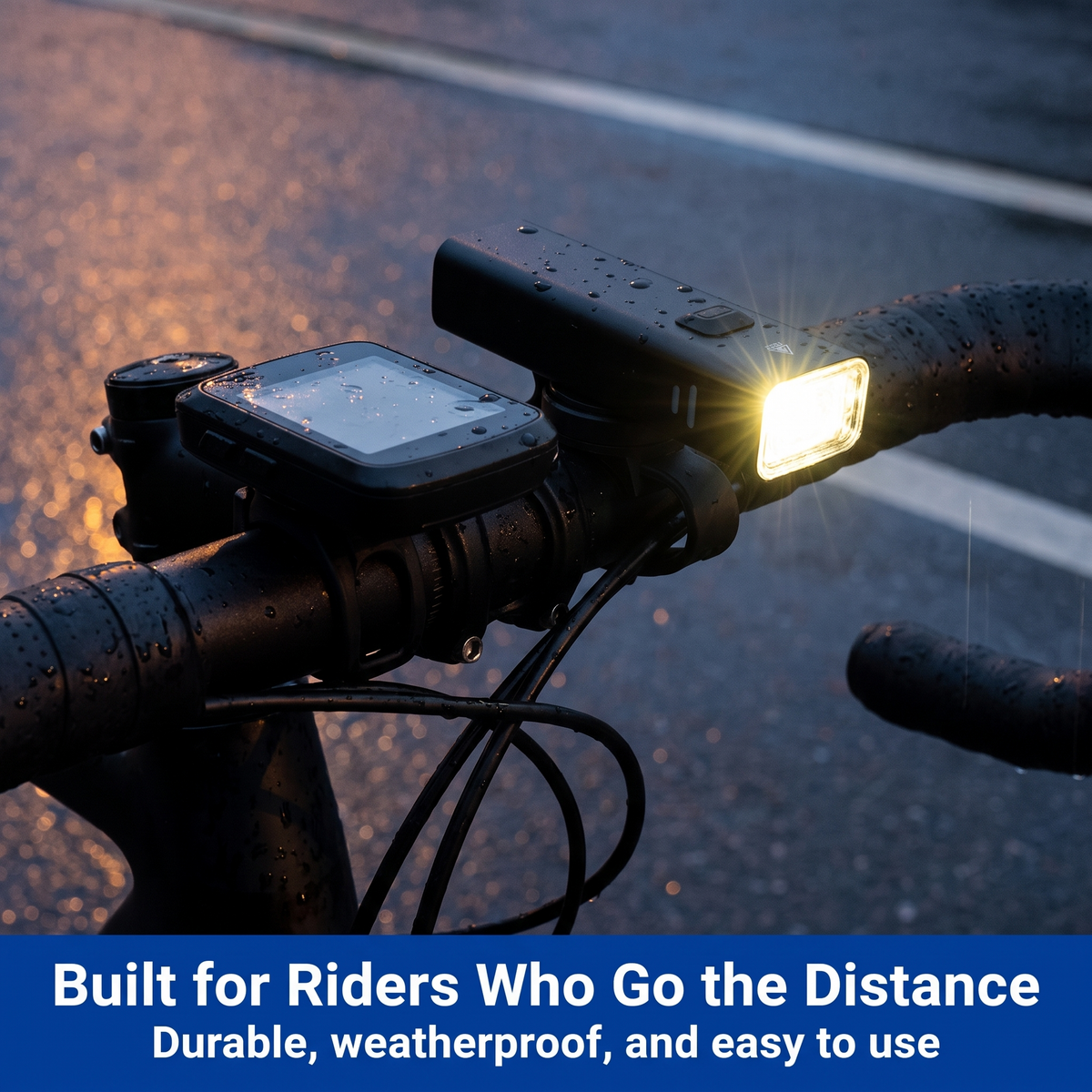 Bike Front Light - USB Rechargeable - Up to 5 Hours Runtime