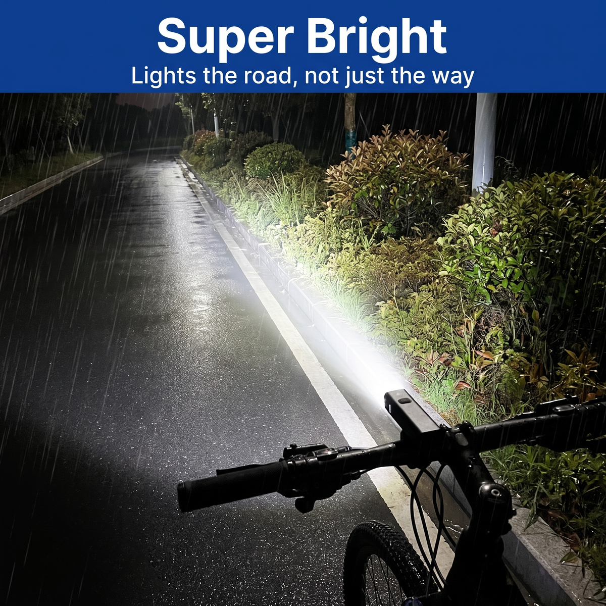 Bike Front Light - USB Rechargeable - Up to 5 Hours Runtime