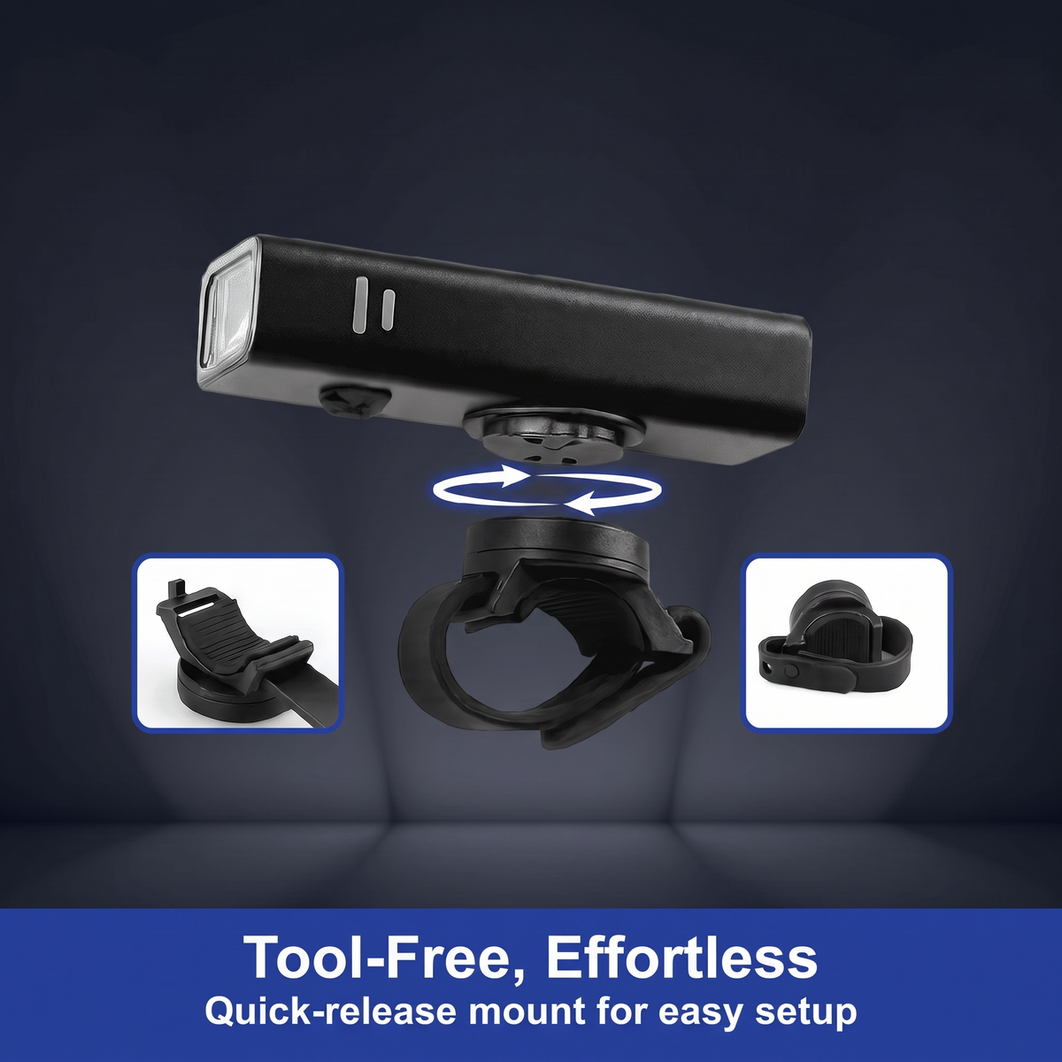 Bike Front Light - USB Rechargeable - Up to 5 Hours Runtime