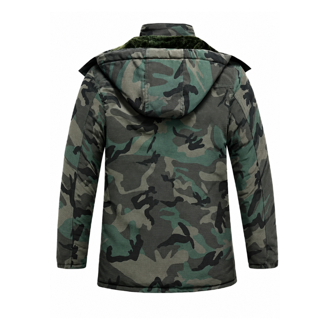 Men's Thickened Winter Coat - Detachable Hood - Multi-Pocket Workwear